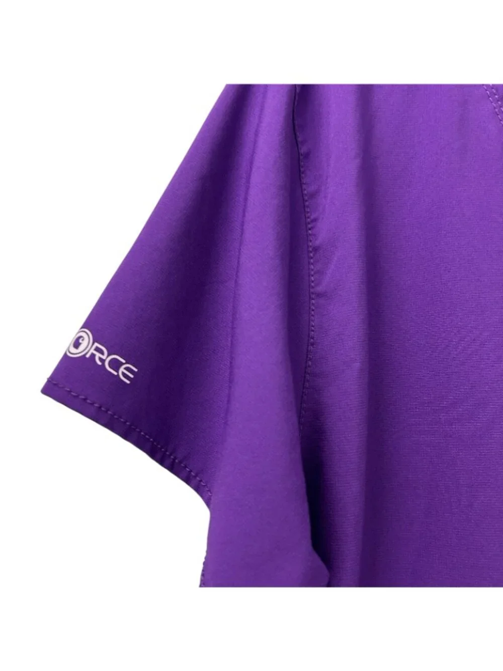 Carhartt Force Modern Fit Scrub Top Womens XL Purple Short Sleeve V Neck Logo - Picture 13 of 15